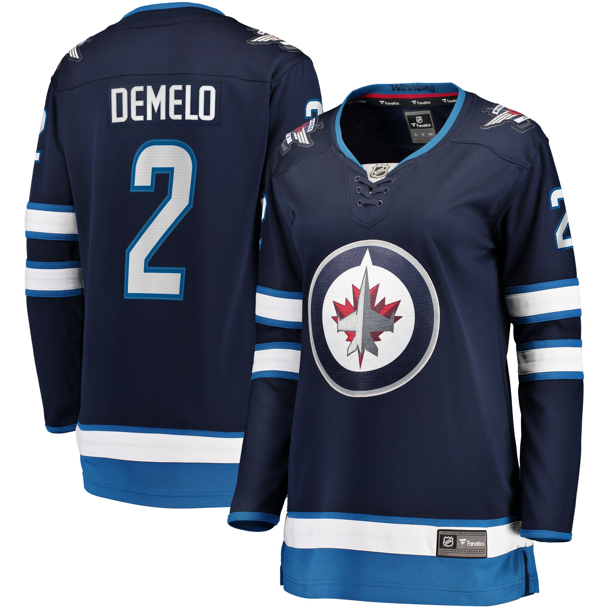 Dylan DeMelo Winnipeg Jets Branded Women's Home Breakaway Player Jersey – Navy