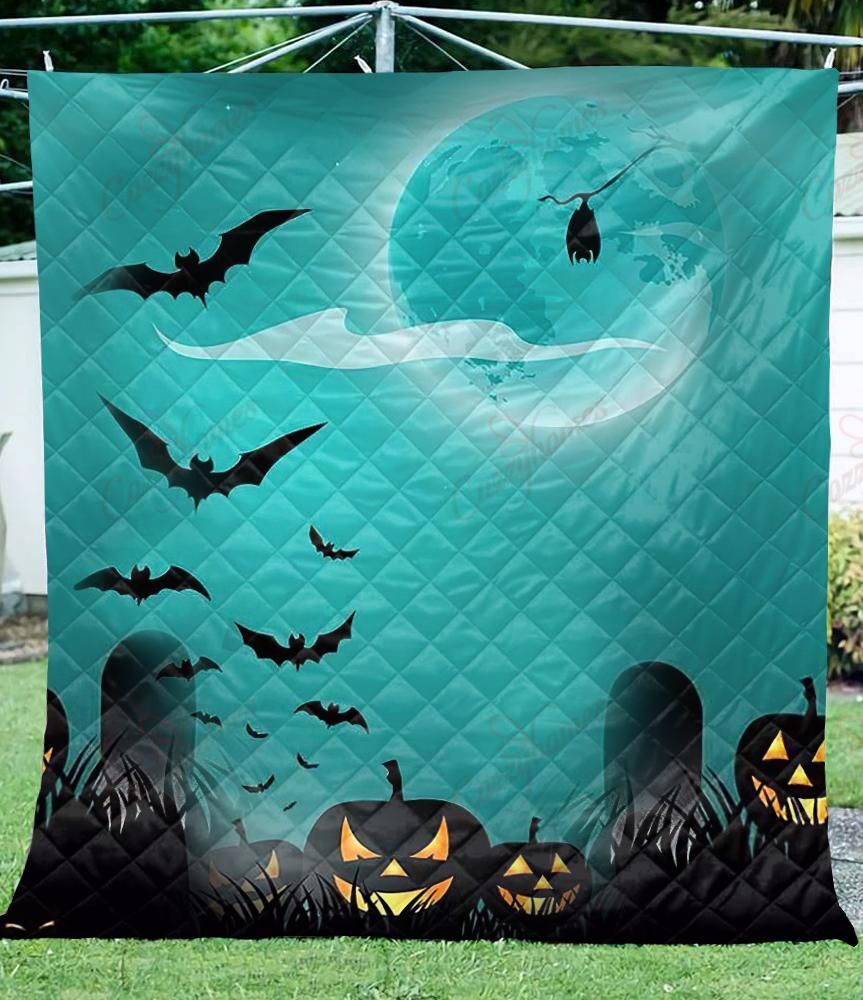 The Bat Pastel Night Halloween XL0204113CL Quilt Blanket