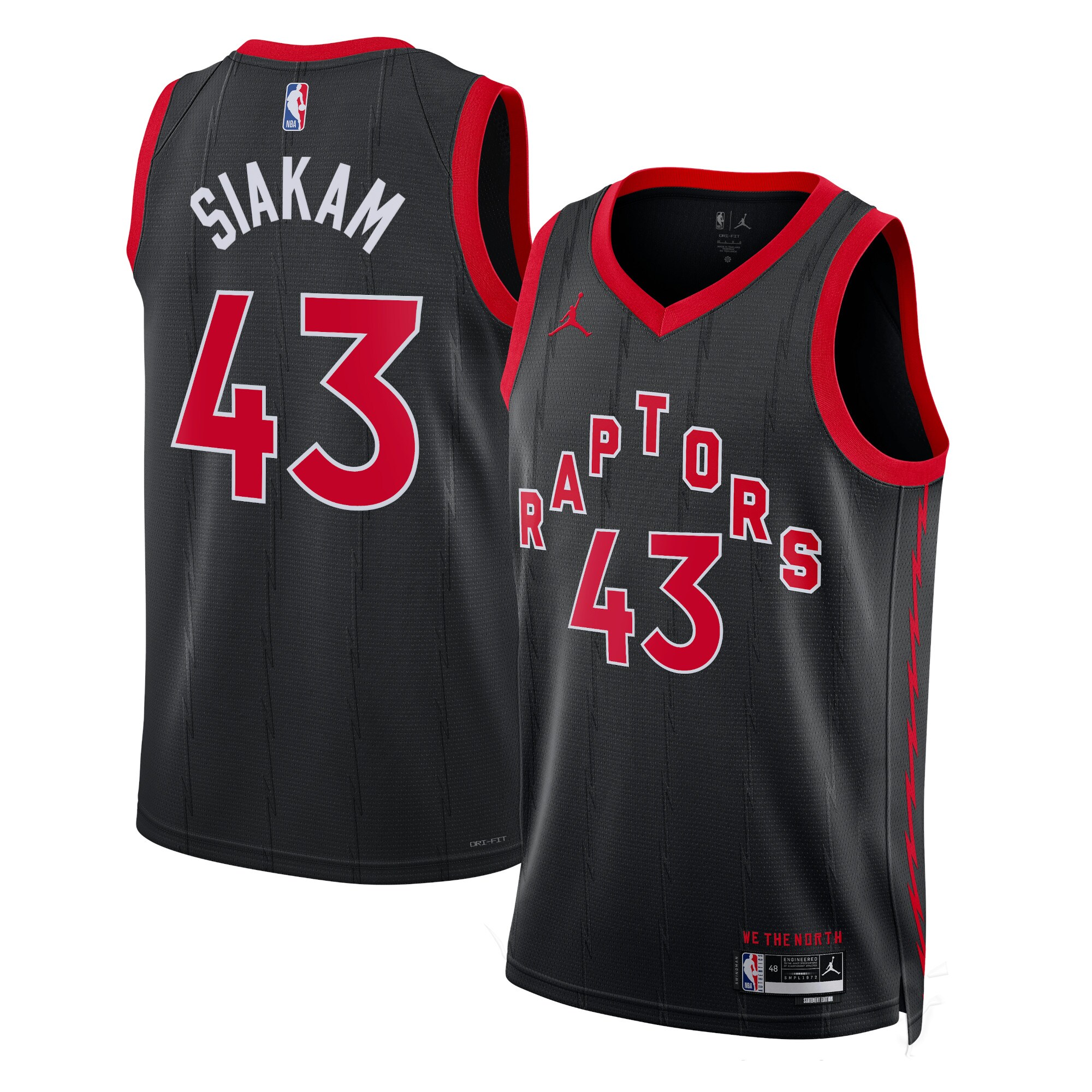 Toronto Raptors Jordan Statement Edition Swingman Jersey – Black – Pascal Siakam – Unisex