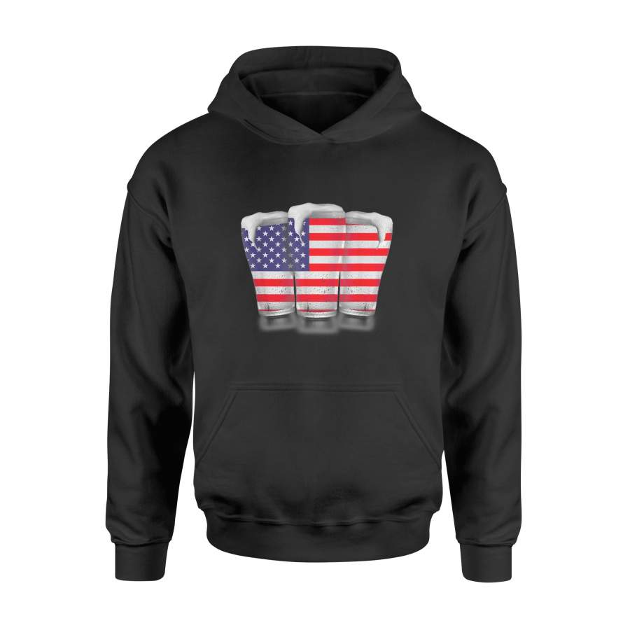 4th Of July Beer Red White Blue Stripes Stars Shirt – Standard Hoodie