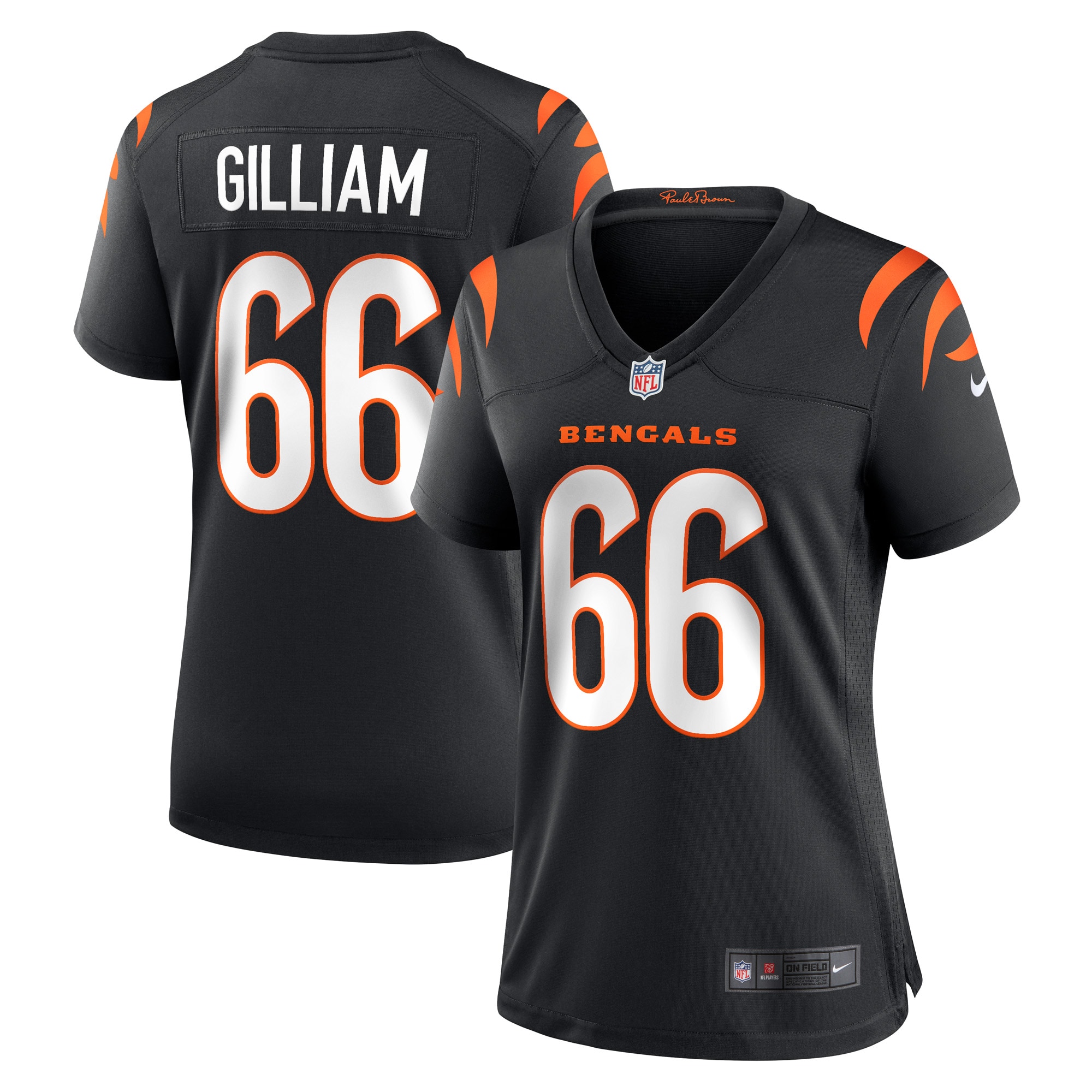 Women’s Cincinnati Bengals Nate Gilliam Black Game Player Jersey