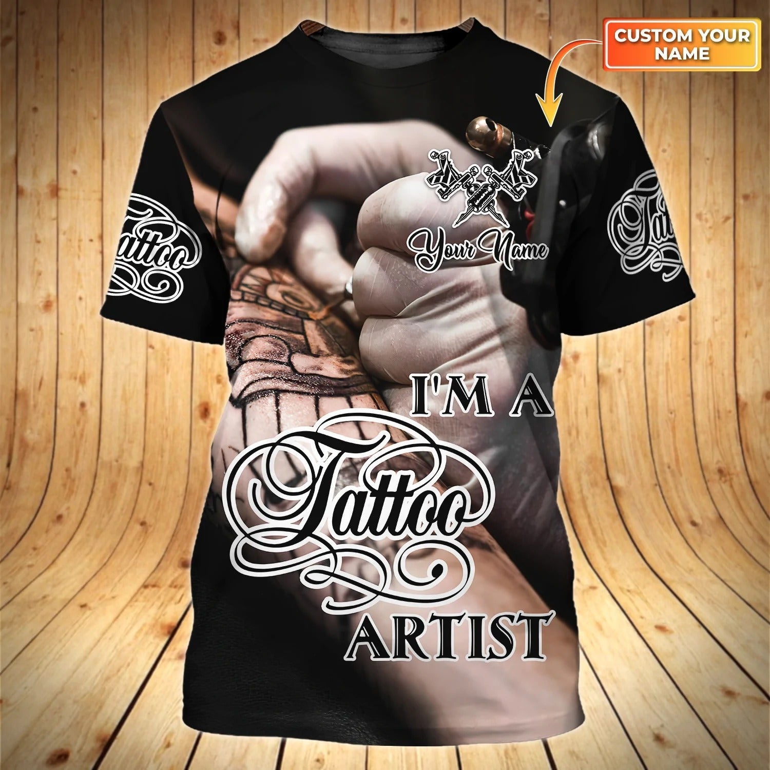 Custom I’M A Tattoo Artist Black T Shirt Men Women Tattoo Team Uniform Gift For Tattoo Lover