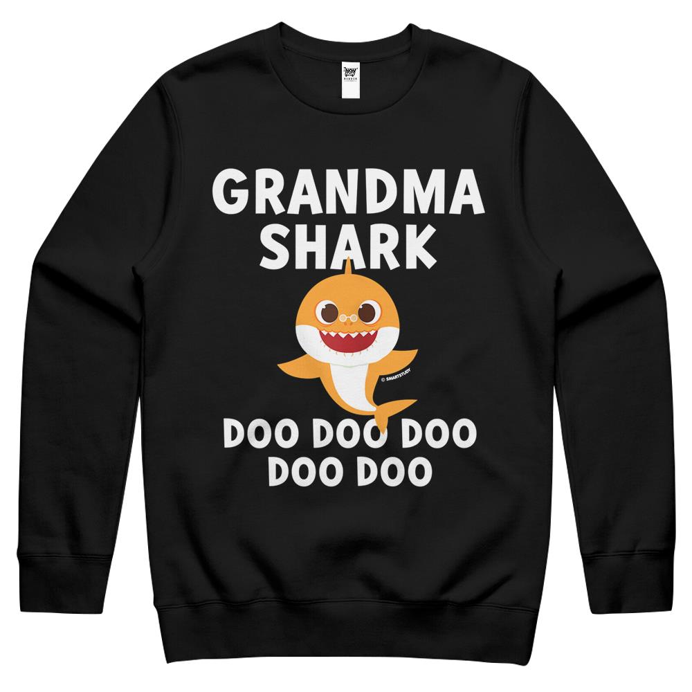 Womens Pinkfong Grandma Shark Official Crewneck Sweatshirt