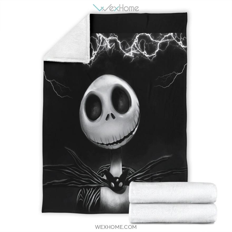 Jack Skellington Black And White Premium Blanket