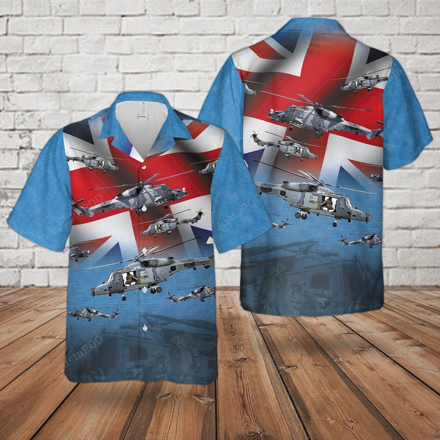 Royal Navy Agustawestland Wildcat Rotary Wing Hawaii Shirt Ha111808