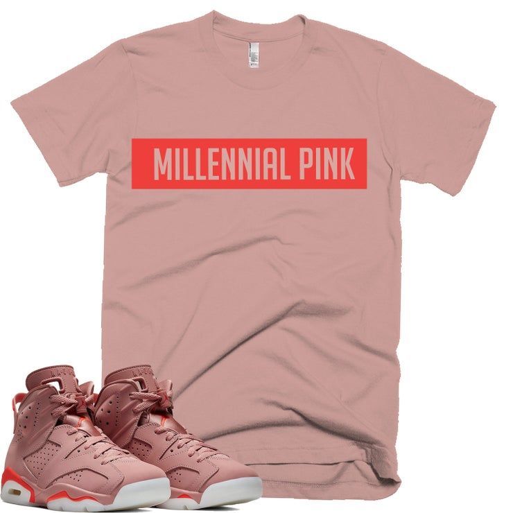 Retro Millennial Pink Aleali May Jordan 6 Colorblock Shirt