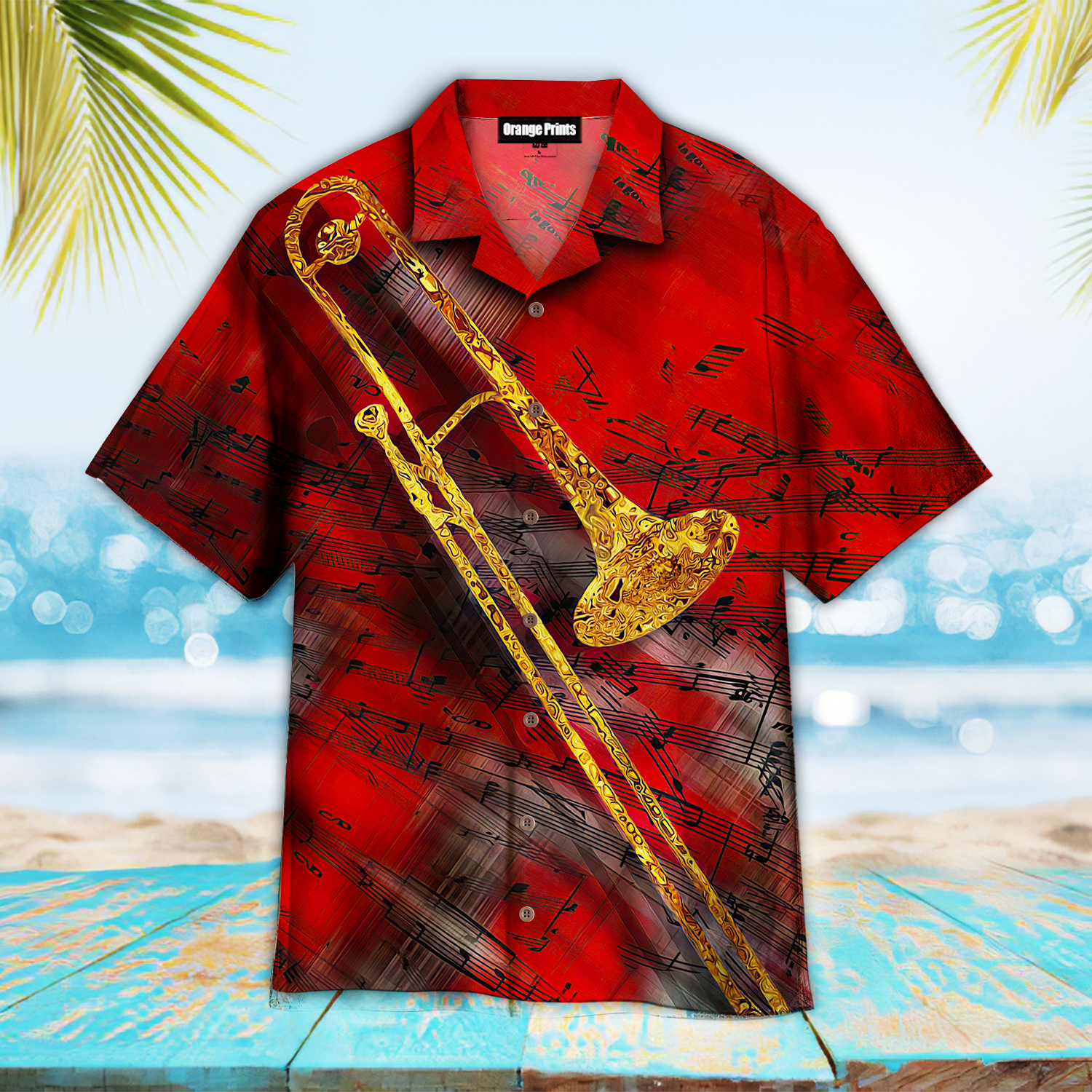 Jazz Trombone Art Hawaii Shirt For Men Women Ha25452