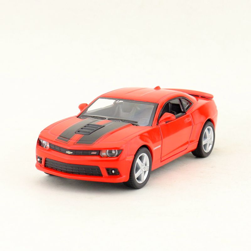 1:38 Scale KiNSMART Toy Diecast Model 2014 Chevrolet Camaro Racing Pull Back Car Collection Gift For Children Exquisite Present alx
