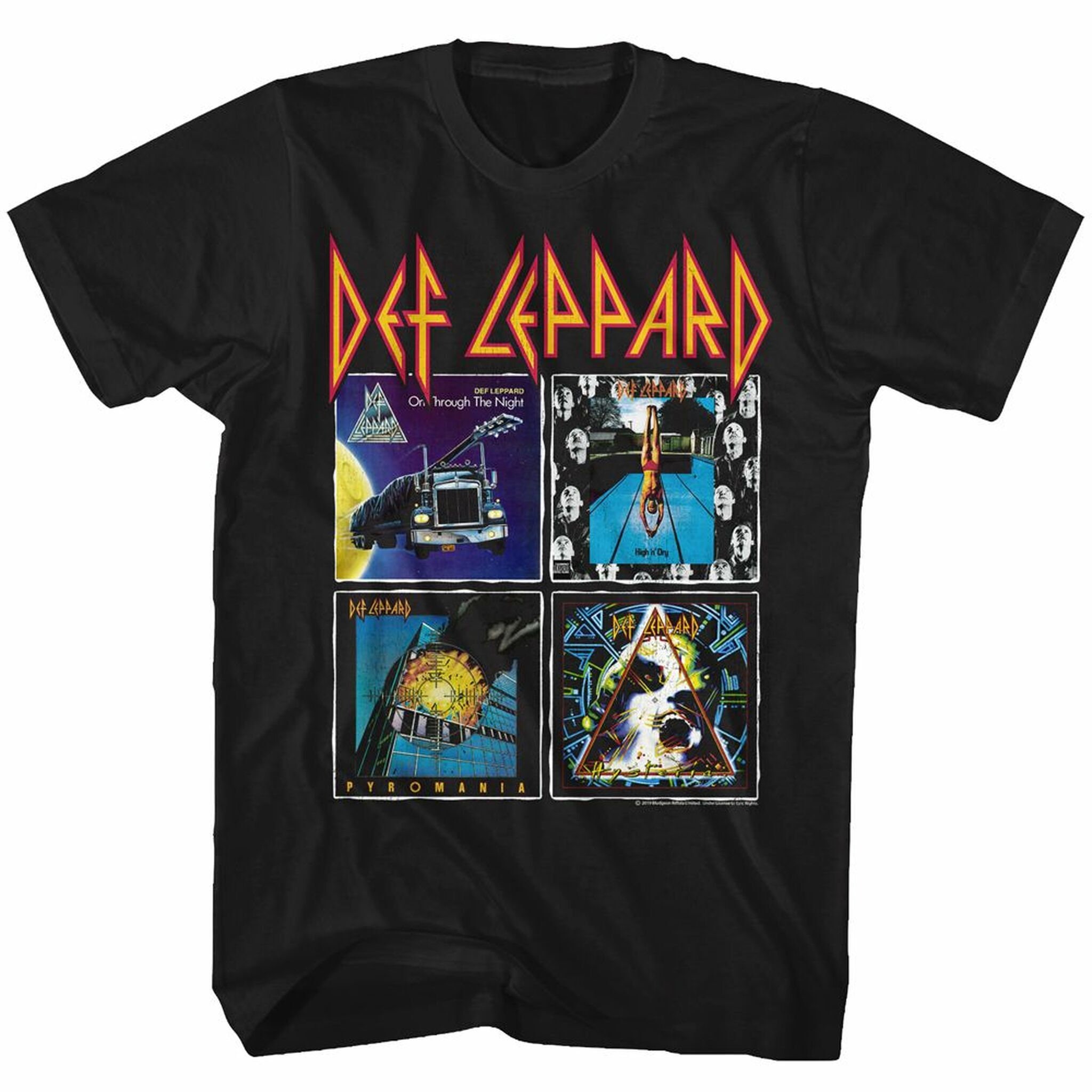 Def Leppard 80’s Albums Black Adult T-Shirt