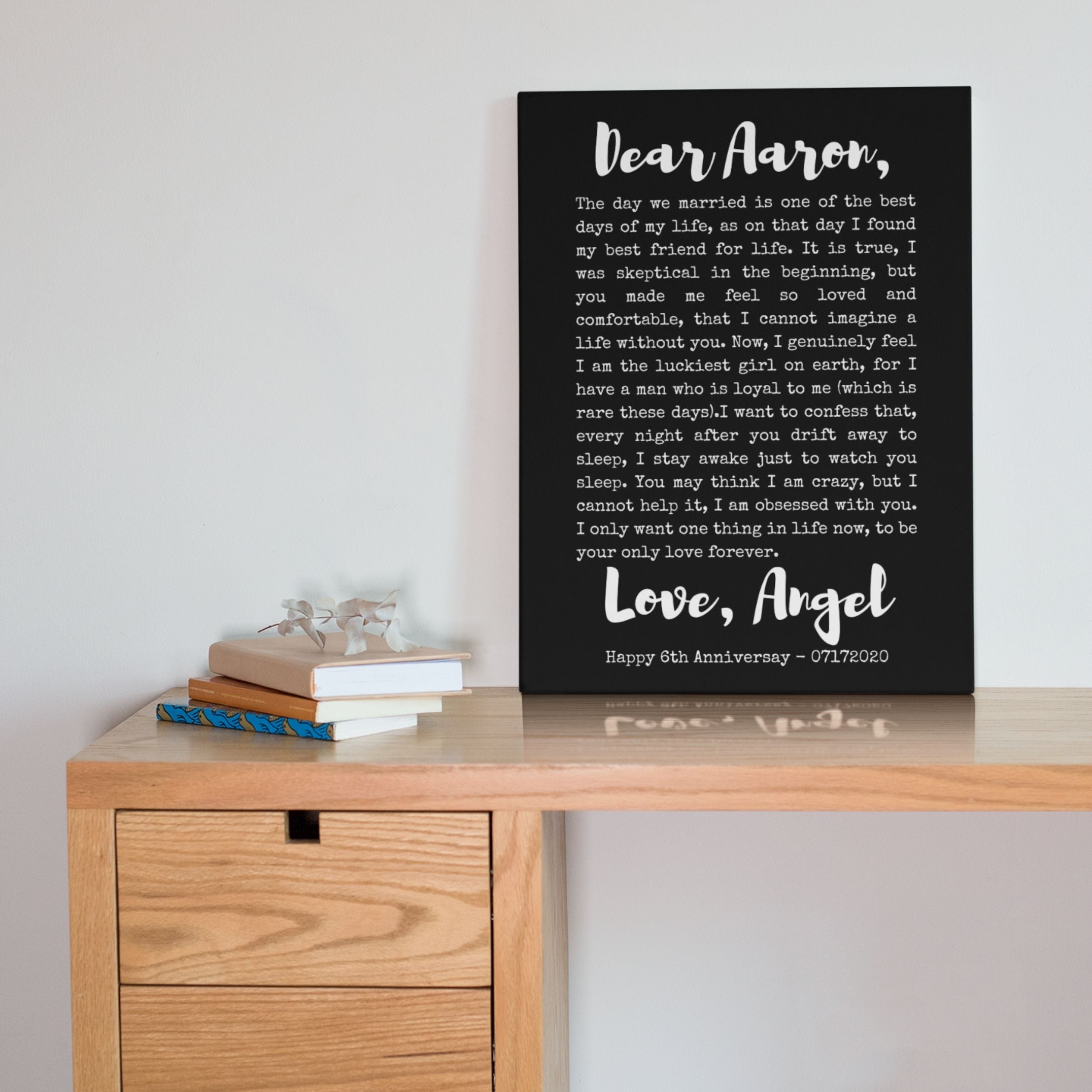 Custom Poetry Gift Canvas Wall Art