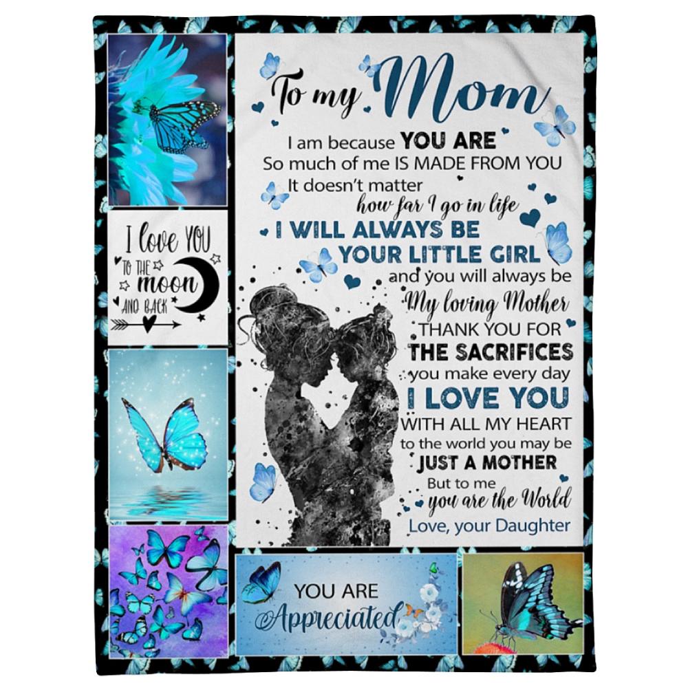 To My Daughter You Are My World Fleece Blanket Family Gift Home Decor Bedding Couch Sofa Soft And Comfy Cozy