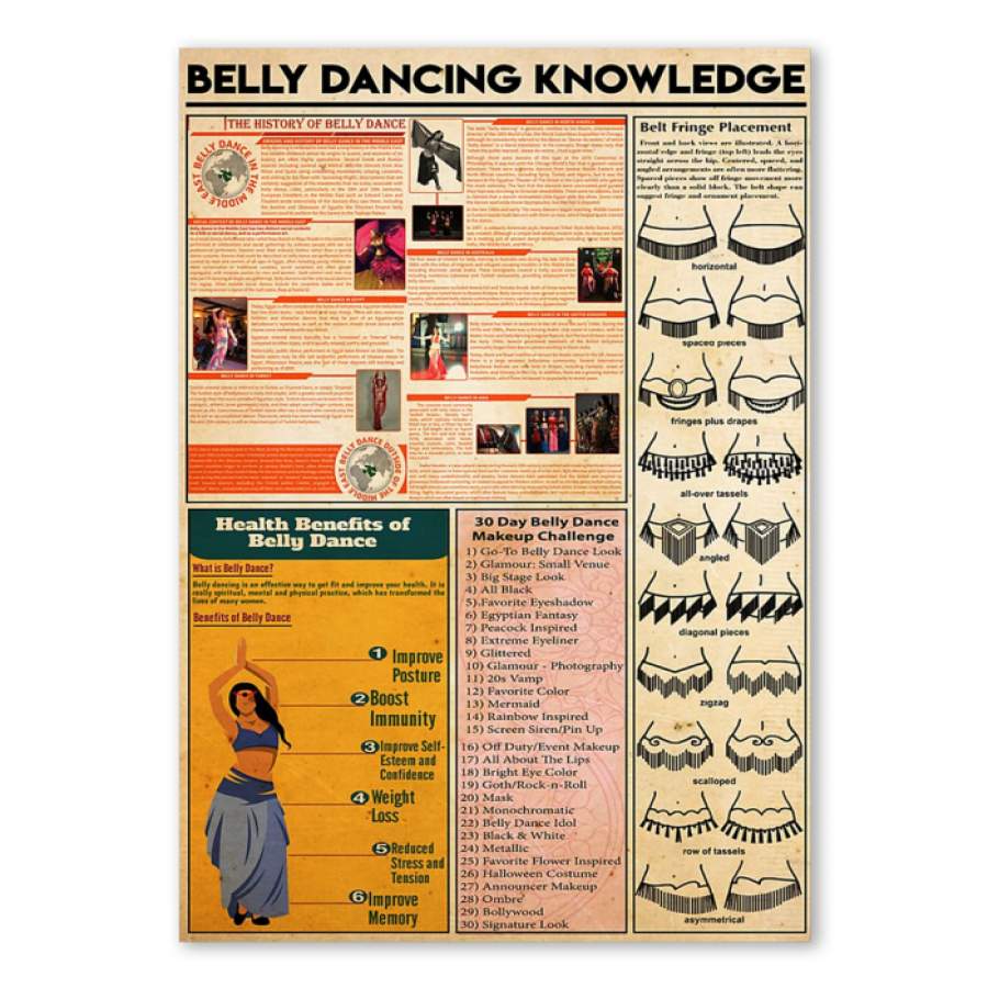 Belly Dacing Knowledge Gift For Belly Dacer Poster