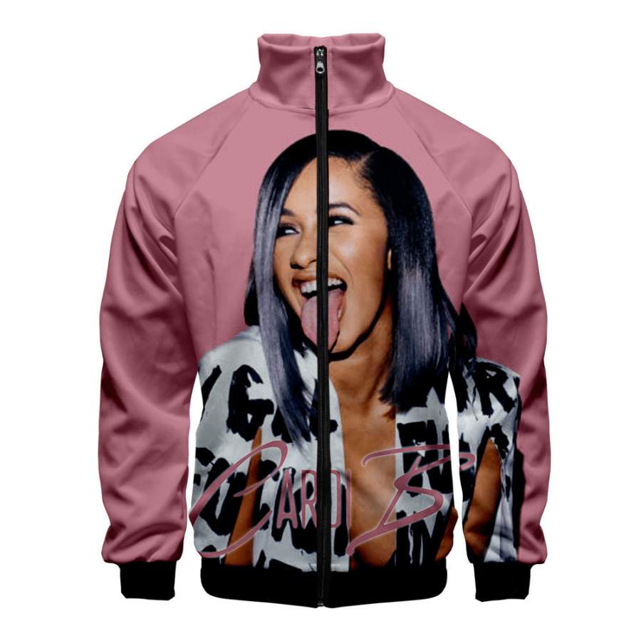 3D Print Cardi B Hoodie Zip Up Jacket