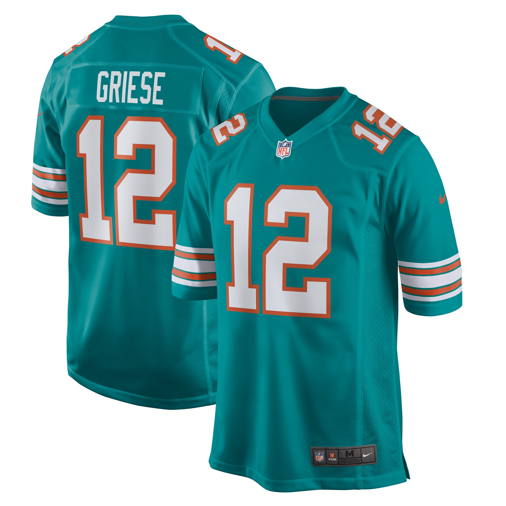 Bob Griese Miami Dolphins Retired Player Jersey Aqua NFL