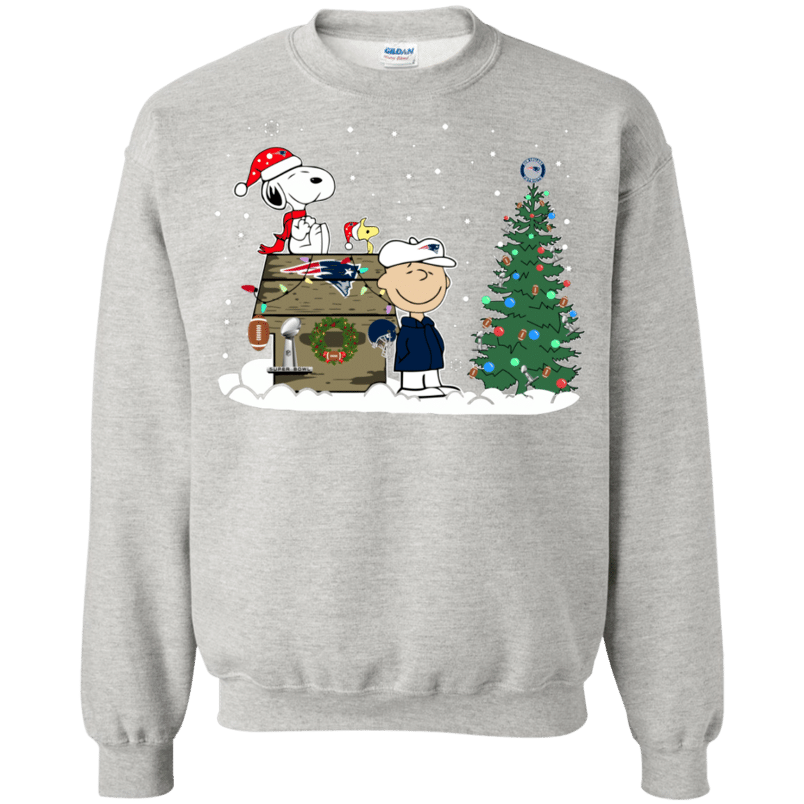 Buy New England Patriots Snoopy The Peanuts Ugly Christmas Sweater  Super Bowl Sweatshirt