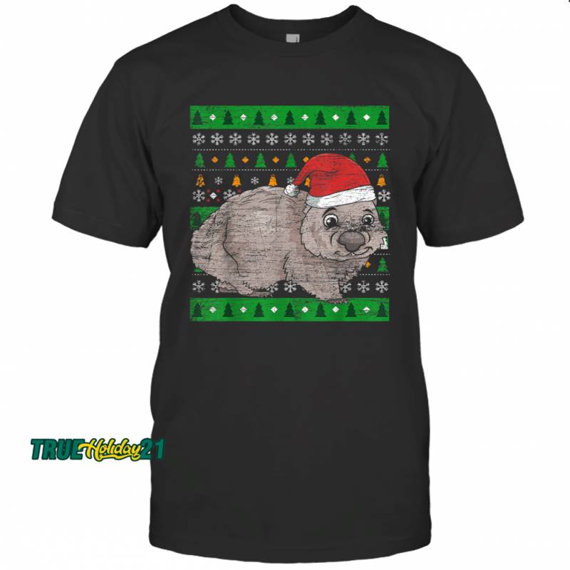 Zookeeper Australia Animal Ugly Christmas Wombat T-shirt