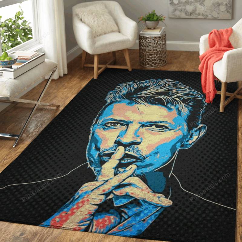 david bowie  – Pop Art Famous People Area Rug Carpet