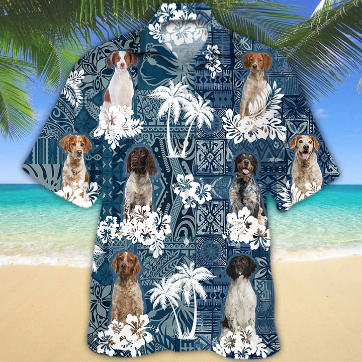 Brittany Hawaii Hawaii Shirt Button Down Short Gift For Dog Lovers Ha88253