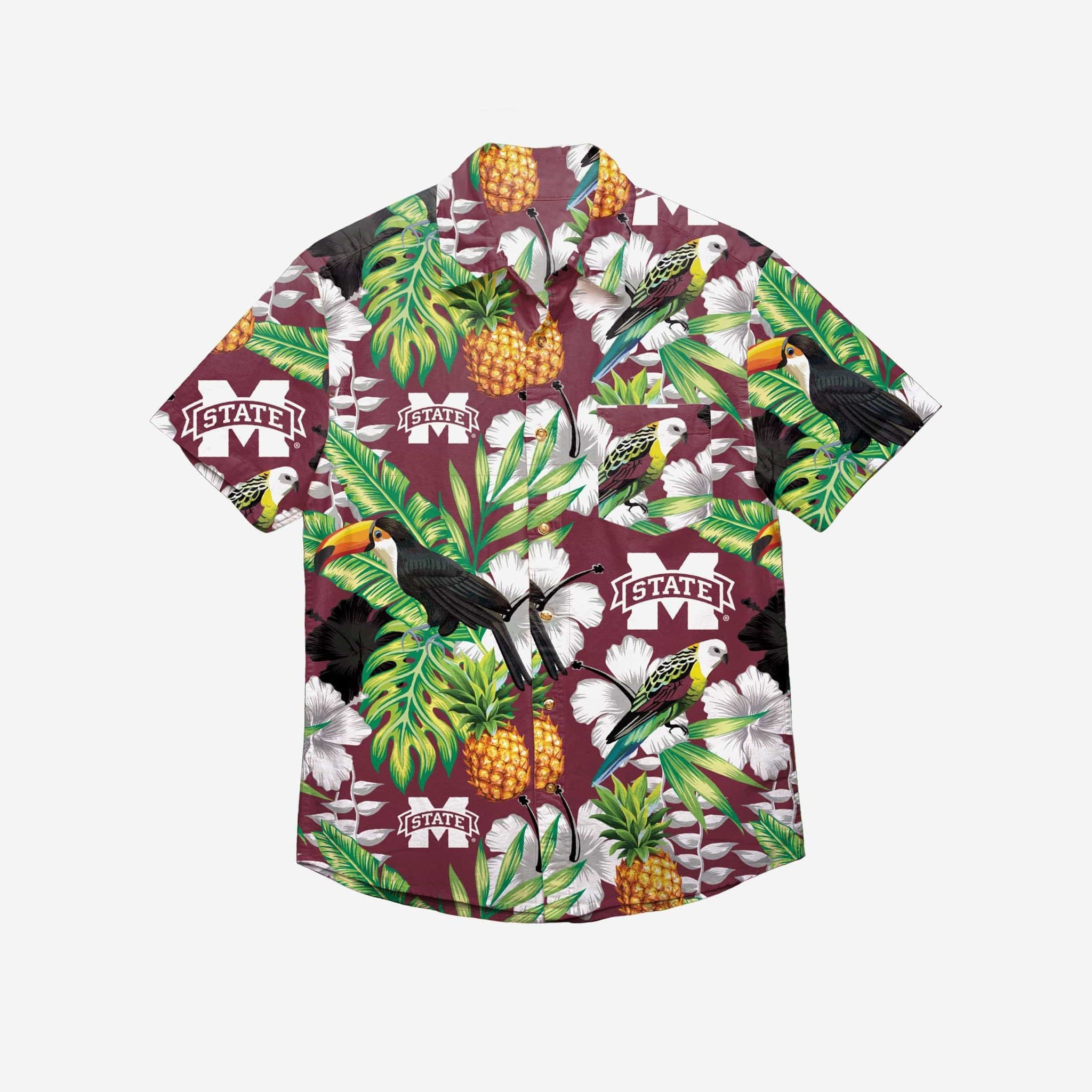 Mississippi State Bulldogs Floral Button Up Hawaii Shirt Ha99986