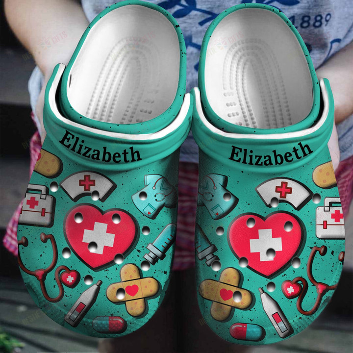 Personalized Nurse Crocs Classic Clogs Shoes