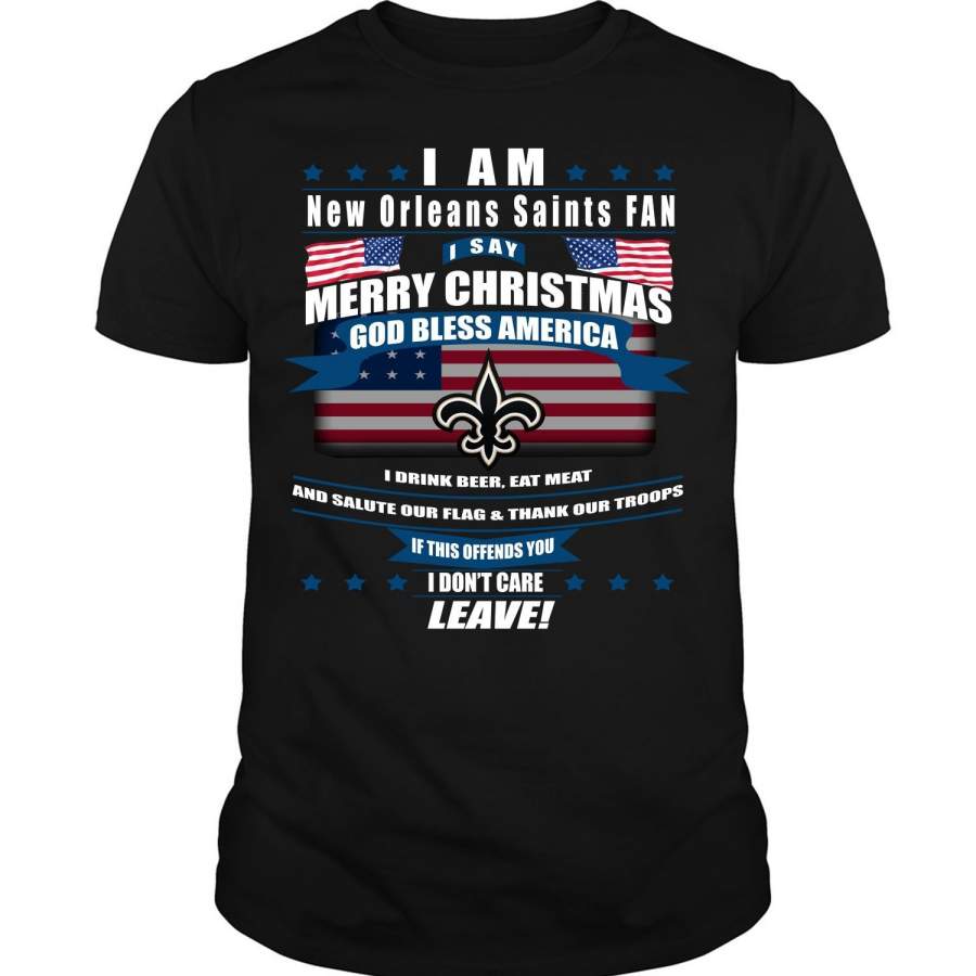 God Bless America T Shirt, New Orleans Saints T Shirt