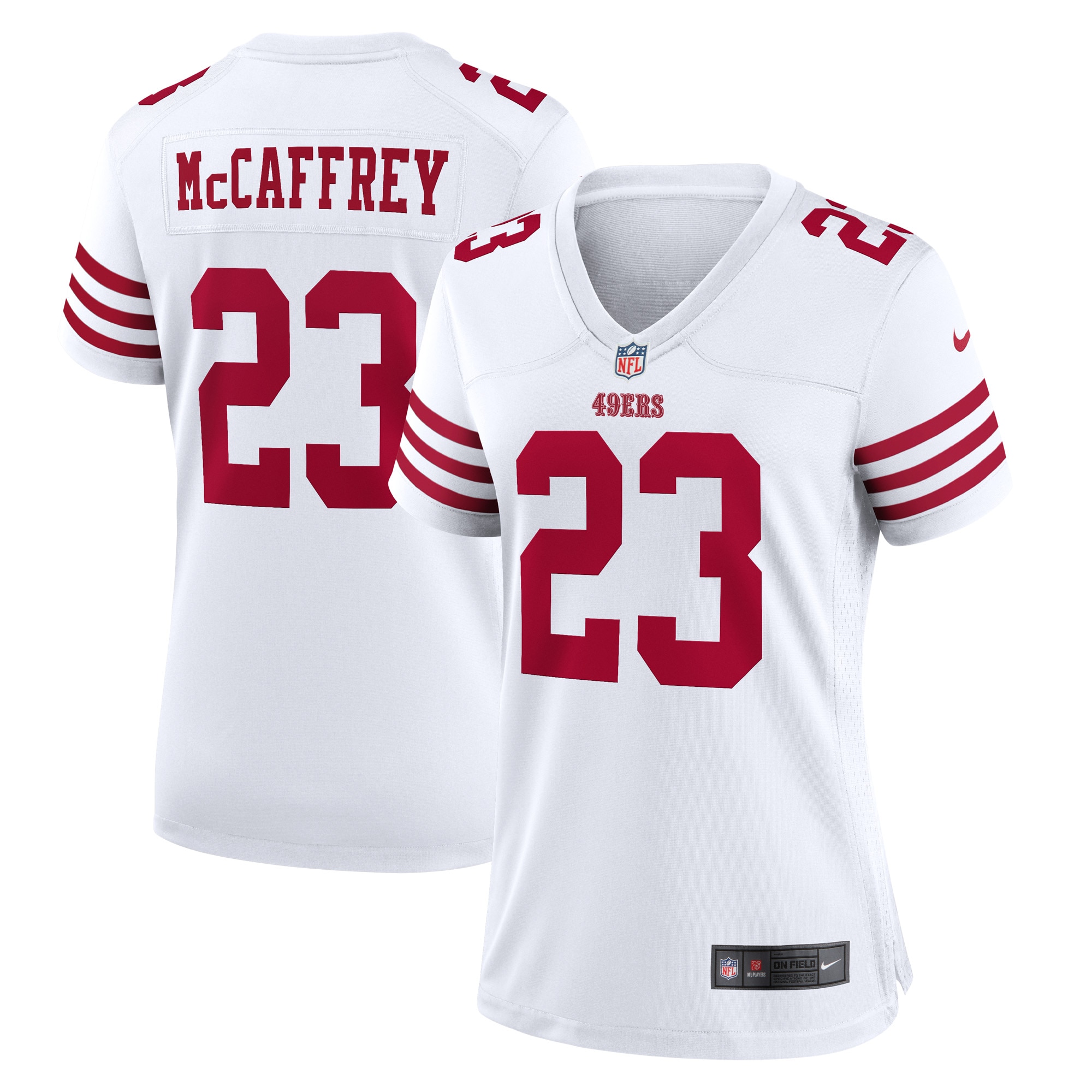 Women’s San Francisco 49ers Christian McCaffrey White Player Jersey