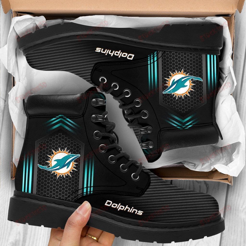 Miami Dolphins Boots – Premium Shoes/ Premium Leather Boots – Gift For Sports Lovers 4