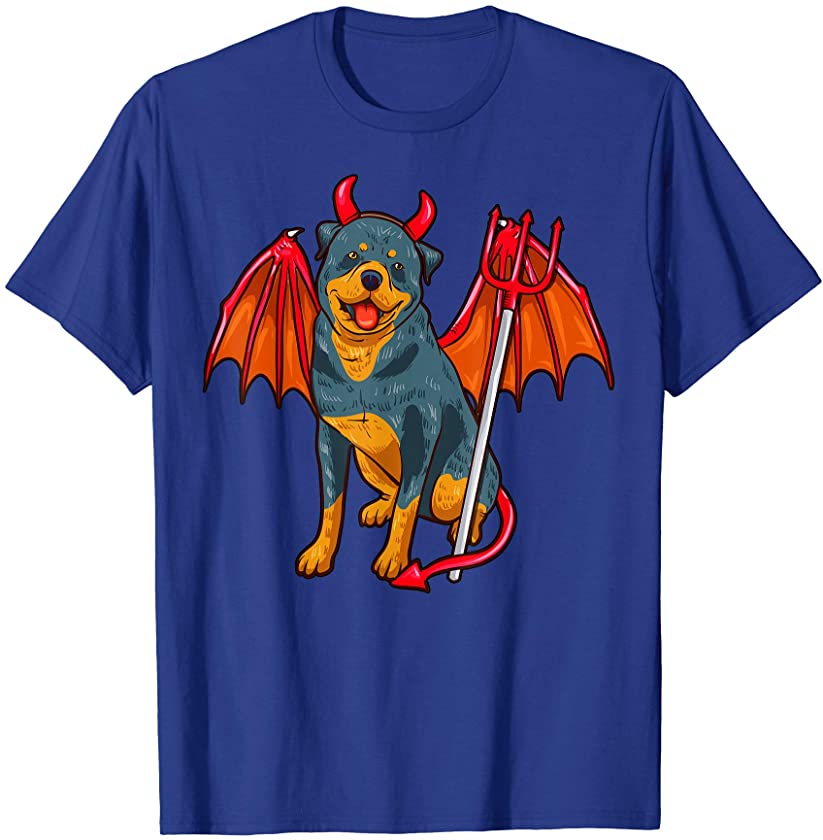 Rottweiler Devil Halloween Dog Puppy Gift For Girl Boy T-Shirt