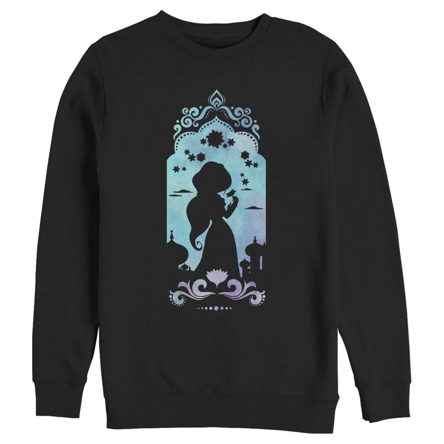 Aladdin Men’s Jasmine Watercolor Silhouette  Sweatshirt