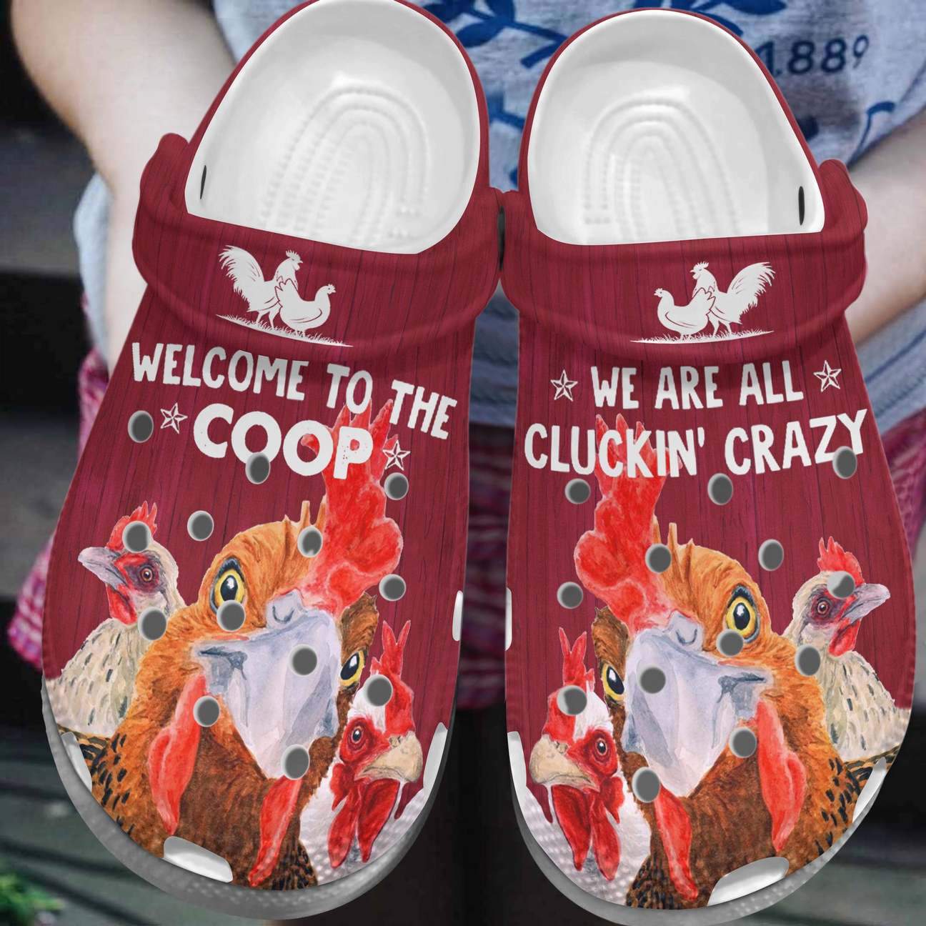 Chicken Personalize Clog, Custom Name, Text, Fashion Style For Women, Men, Kid, Print 3D Welcome To The Coop