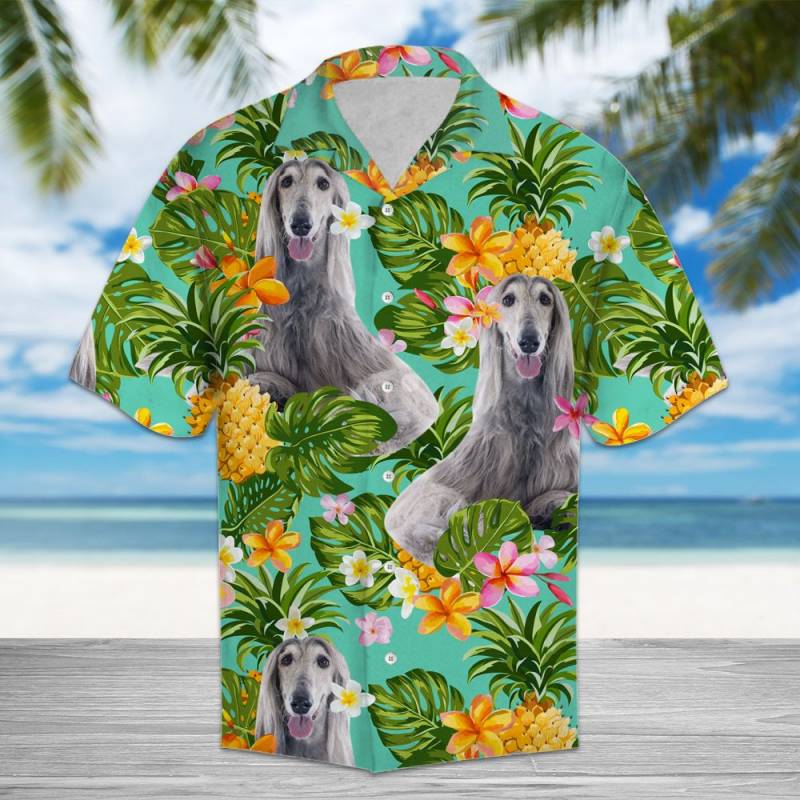 Tropical Pineapple Afghan Hound Hawaiian Shirt Ha73039