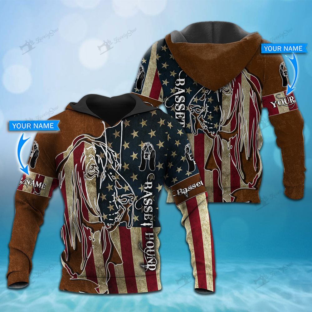 Basset Hound Personalized 3D Hoodie DUT21022502