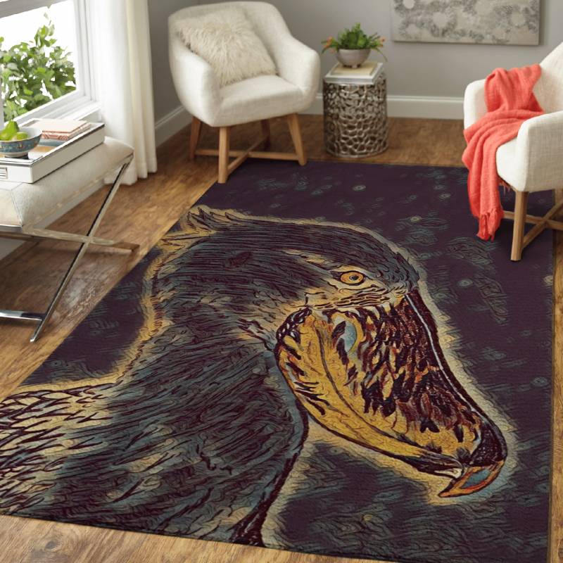 The Stealthy Shoebill  – Animals Area Rug Carpet