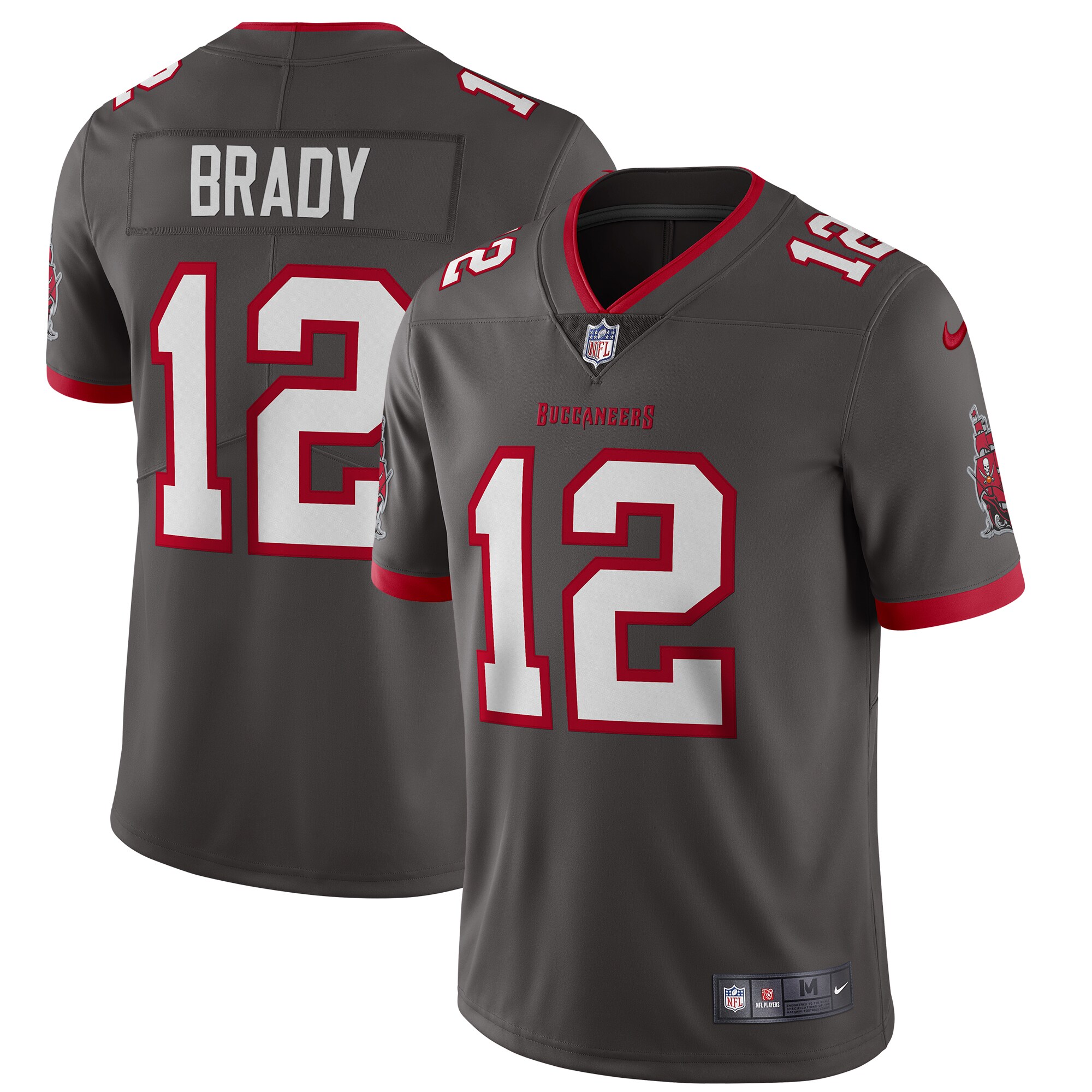 Tom Brady Tampa Bay Buccaneers Alternate Vapor Limited Jersey – Pewter