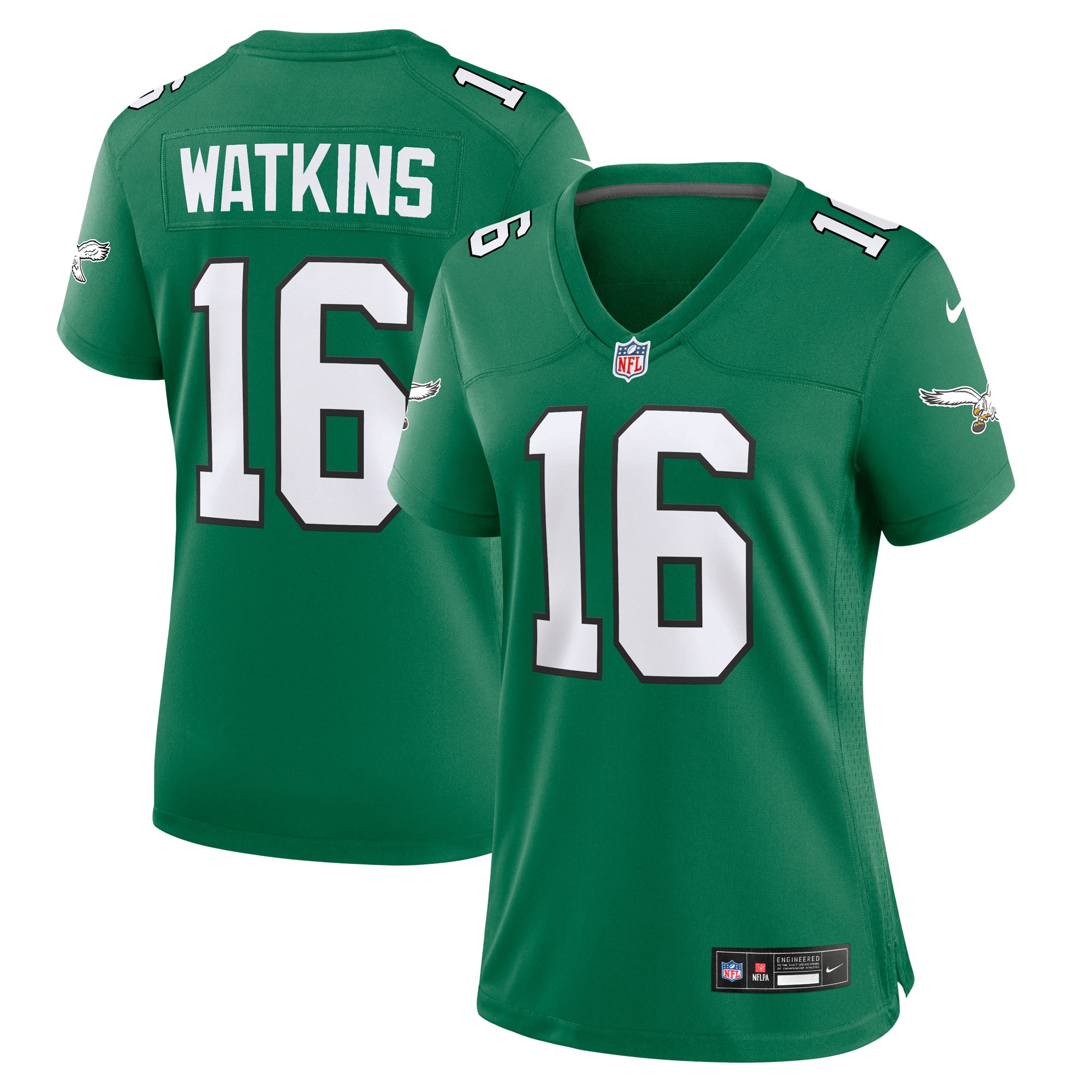 Quez Watkins Philadelphia Eagles Women's Alternate Game Jersey – Kelly Green