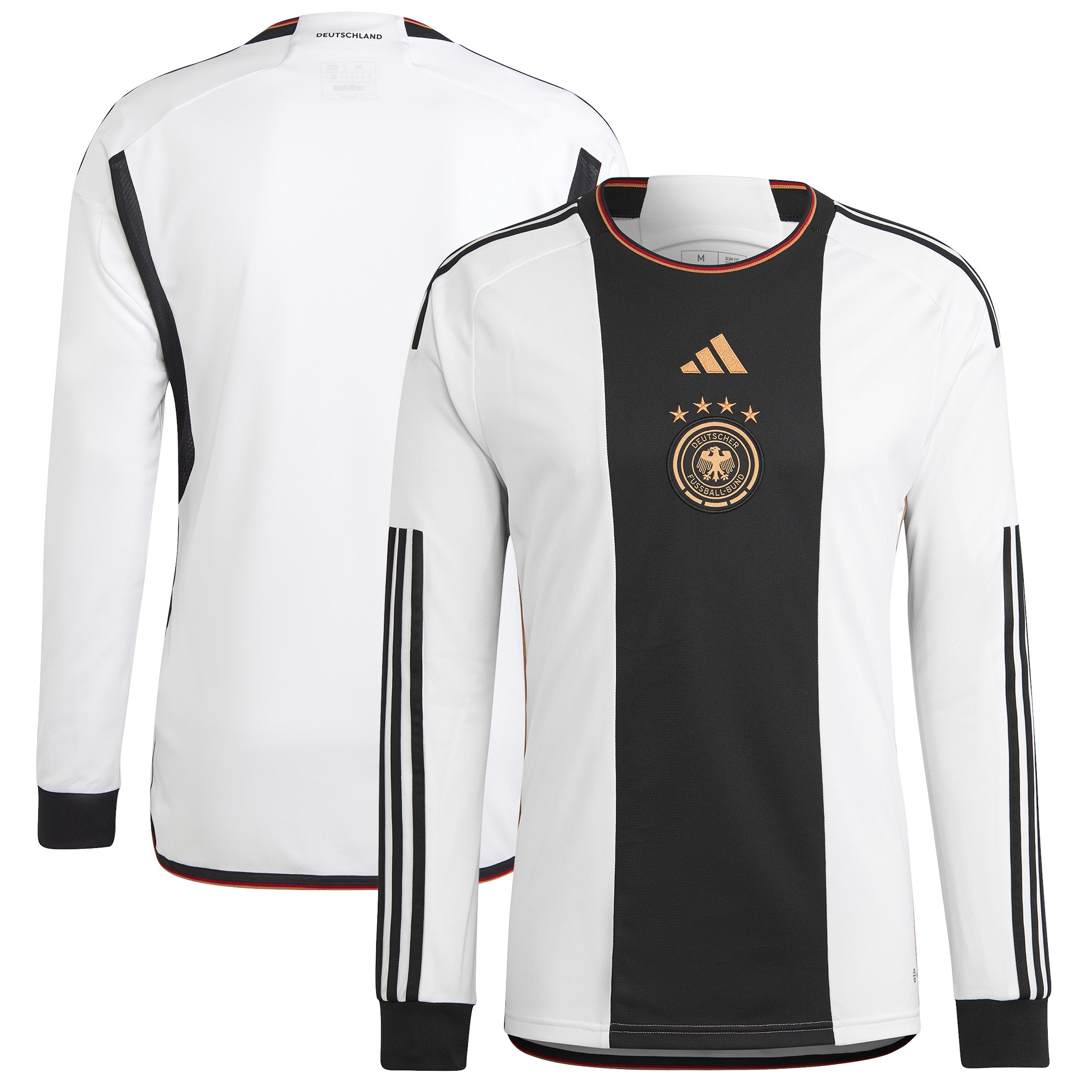 Germany National Team 2022/23 Home Replica Long Sleeve Jersey – White