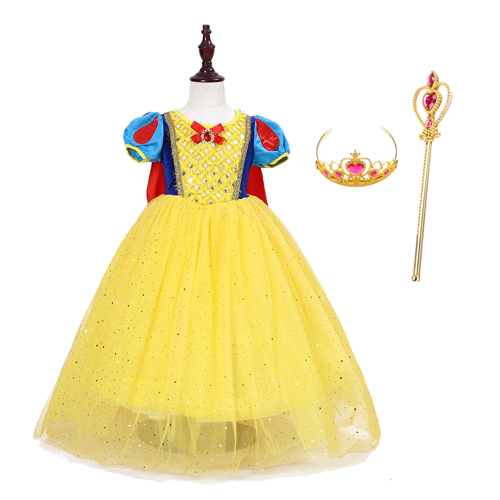 2020 New Halloween Girls Princess Dress Kids Dresses For Girls Costume Snow White Cosplay Party Children Christmas Clothes alx