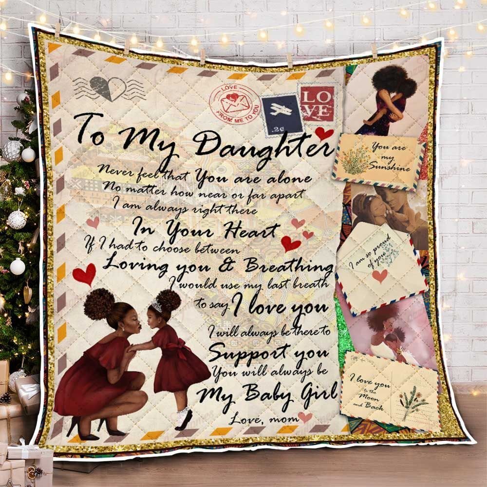 To My Daughter My Black Girl Yw0106458Cl Quilt Blanket