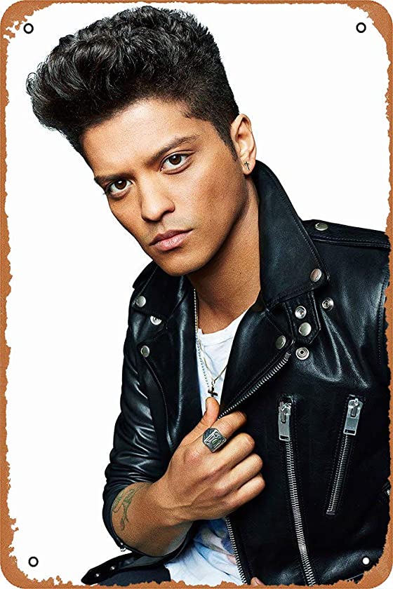 Yitachi Bruno Mars Portrait Poster Celebrities & Musicians 12″ X 8″ Vintage Metal Tin Sign