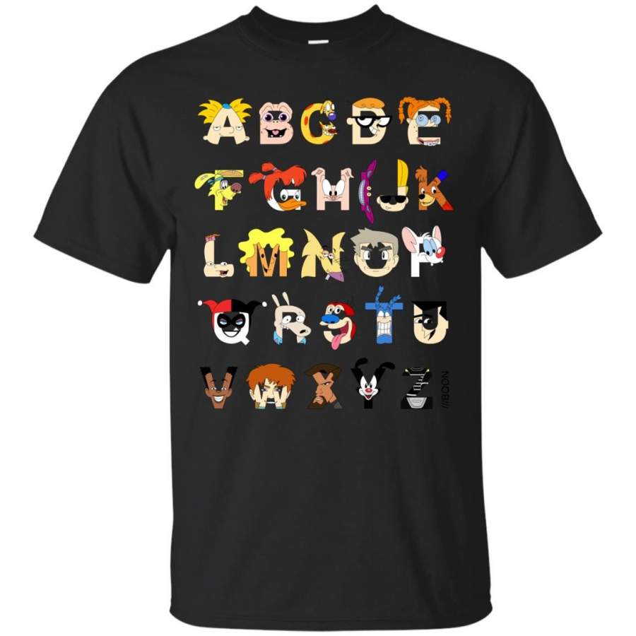 CARTOON – Child of the 90s Alphabet T-Shirt