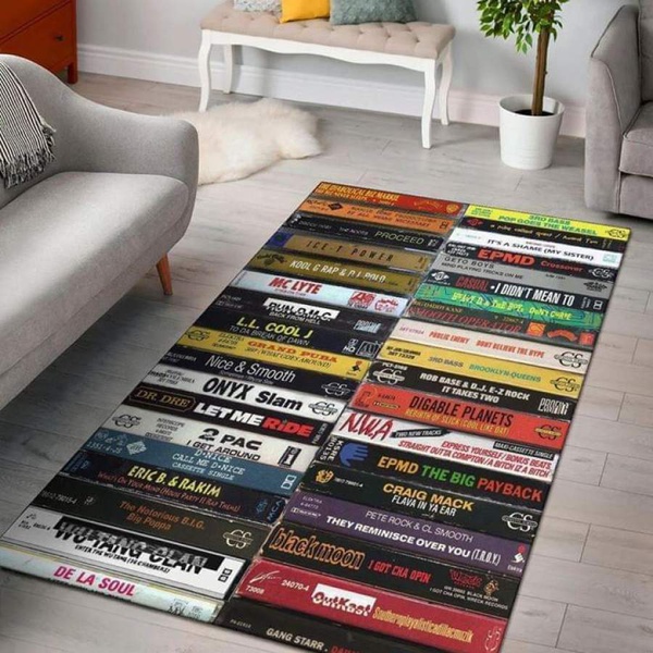 rap hip hop old school cd cover collection living room rug