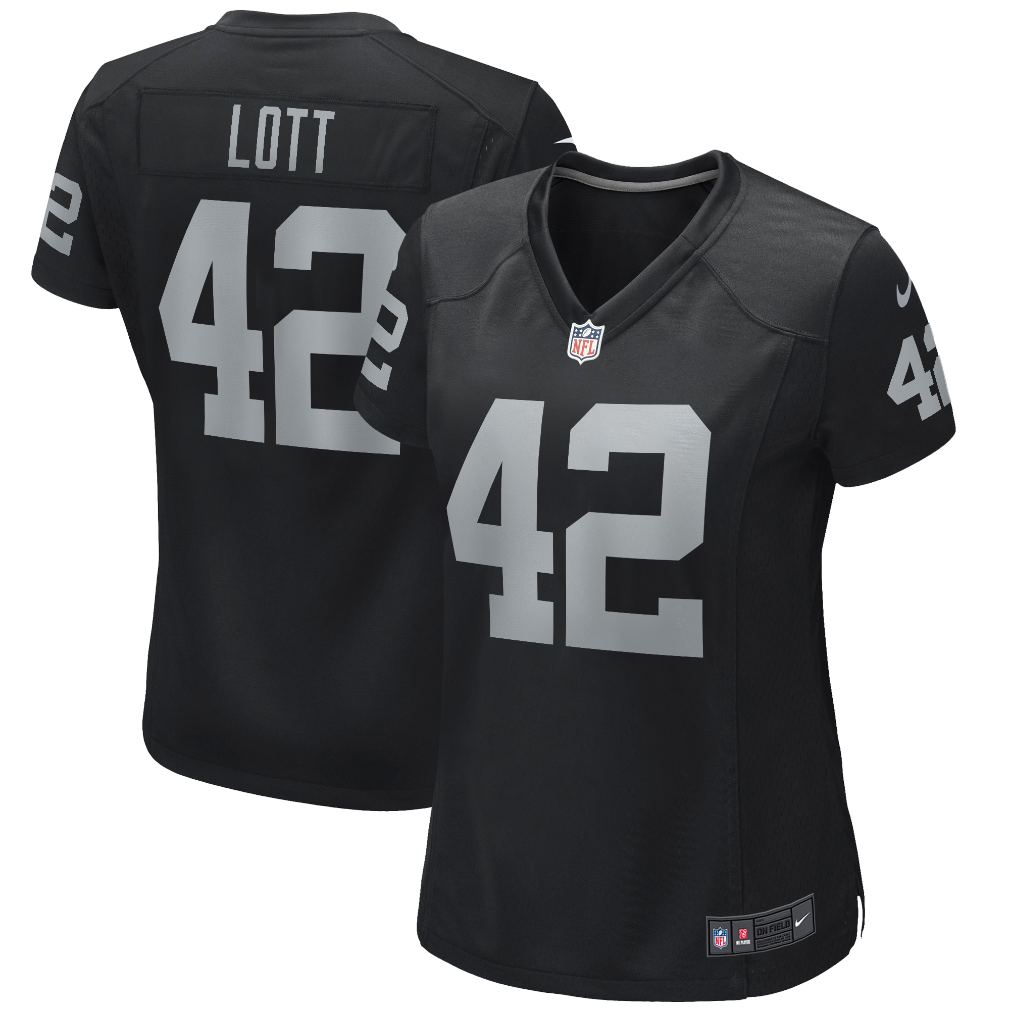 Ronnie Lott Las Vegas Raiders Women's Game Retired Player Jersey – Black