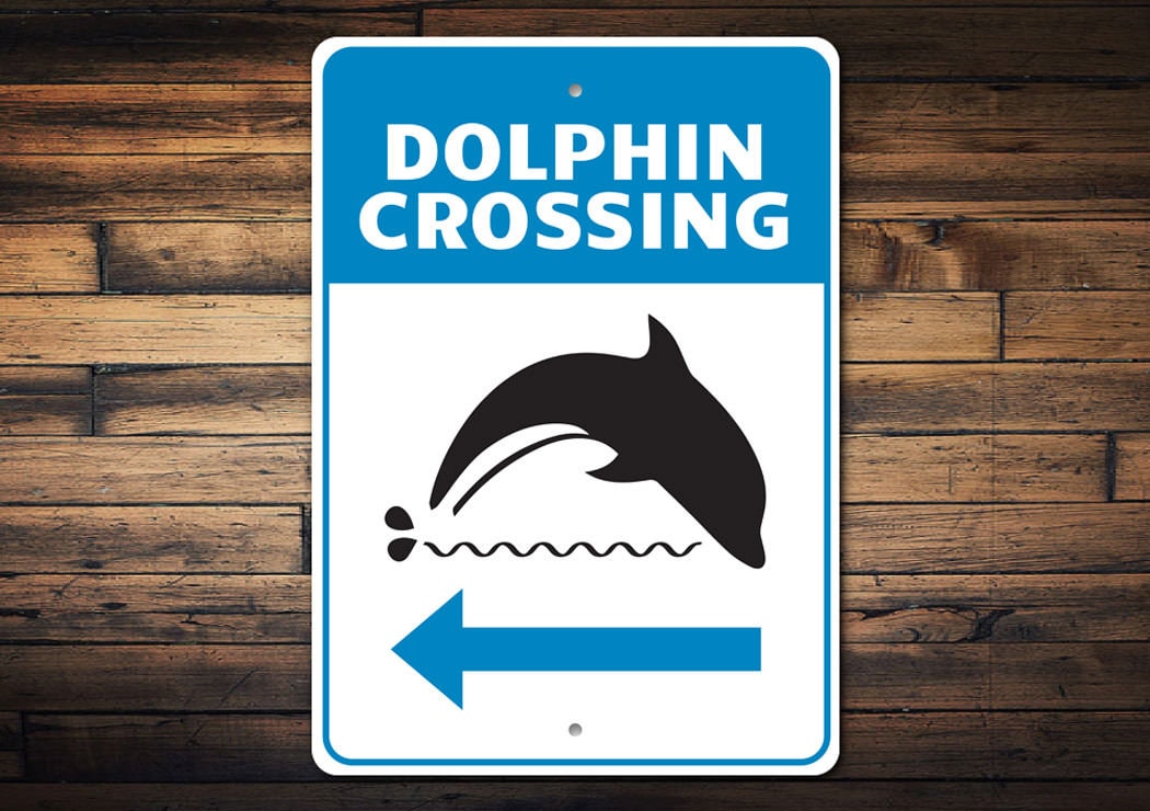 Dolphin Crossing, Dolphin Lovers, Ocean Sign, Home For Beach, Dock Sign, Decor For Sea, Beach Home, Dolphin Ocean, Quality Metal Beach Signs