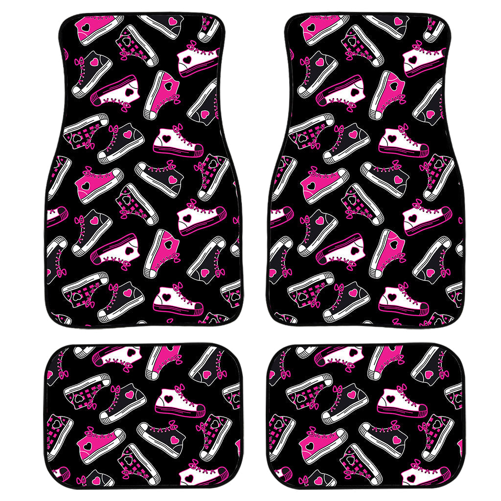 Emo Shoes Pattern Print Front And Back Car Floor Mats, Front Car Mat