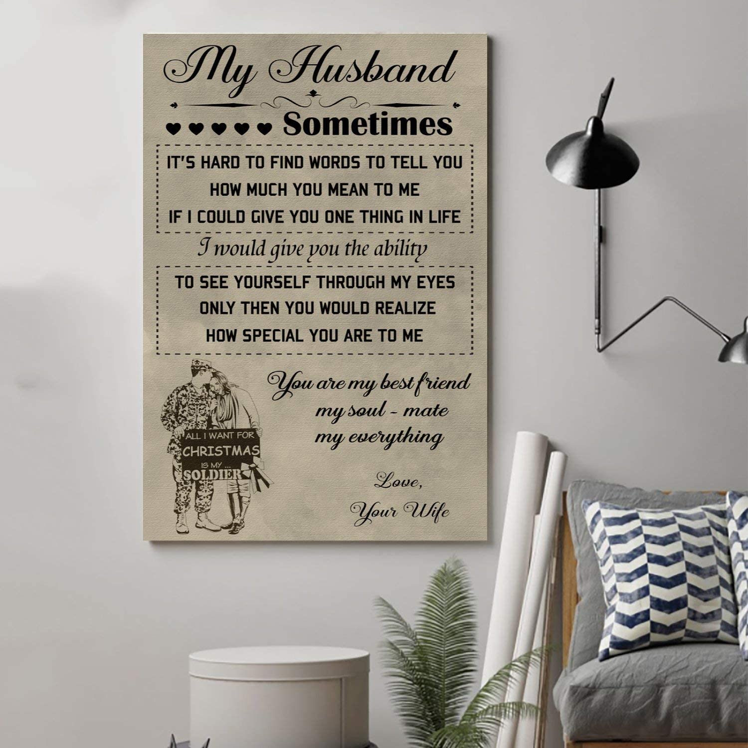 Cara Poster – Soldier Poster – To My Husband- Wall Art – Home Decor- Wall Art – Home Decor