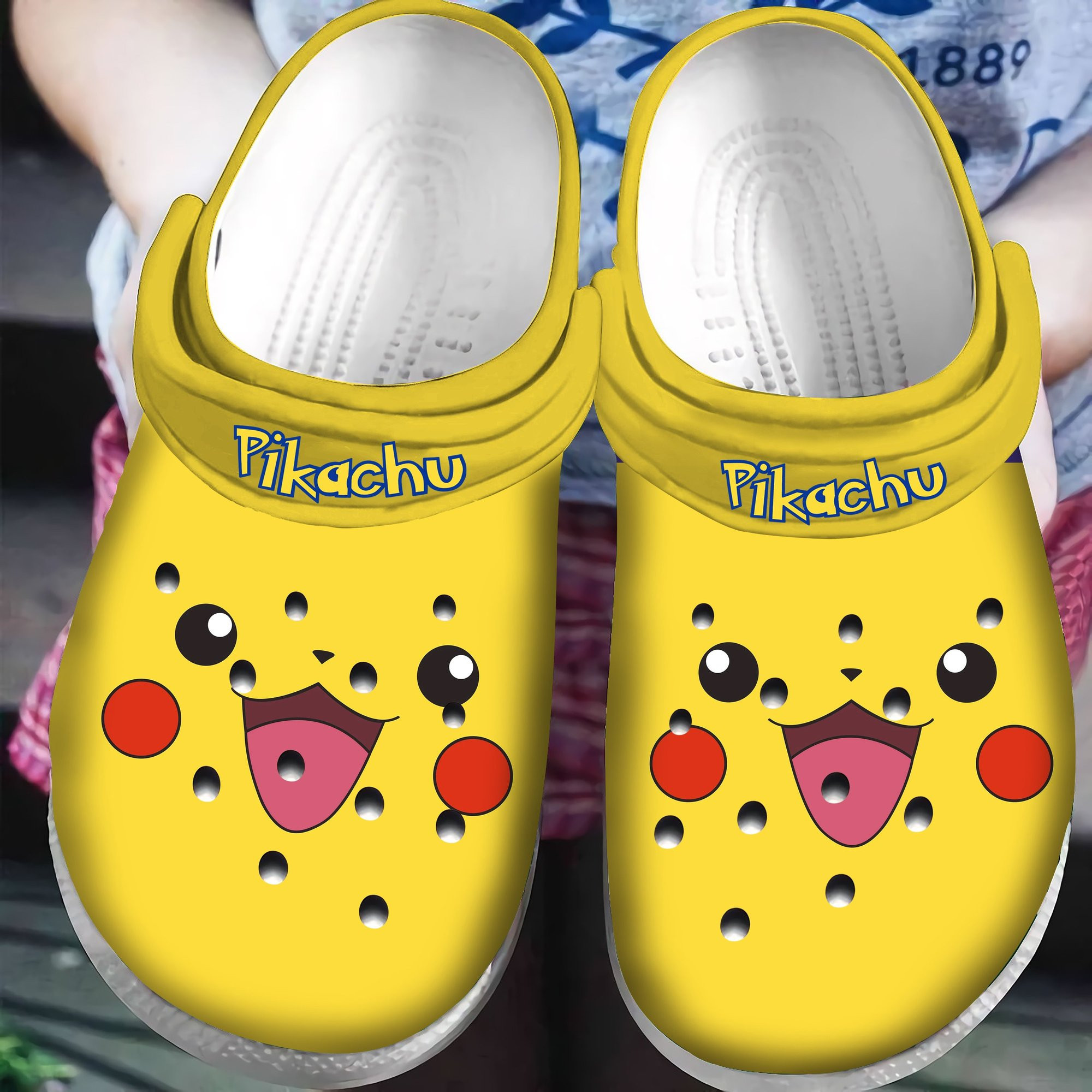 Pokemon Pikachu Smiling Crocs Crocband Clog Comfortable Water Shoes