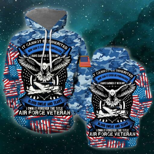 United States Army Air Force Veteran 3D All Over Print Shirts For Men & Women, Happy Veteran Memorial 3D Shirts, Veteran Day