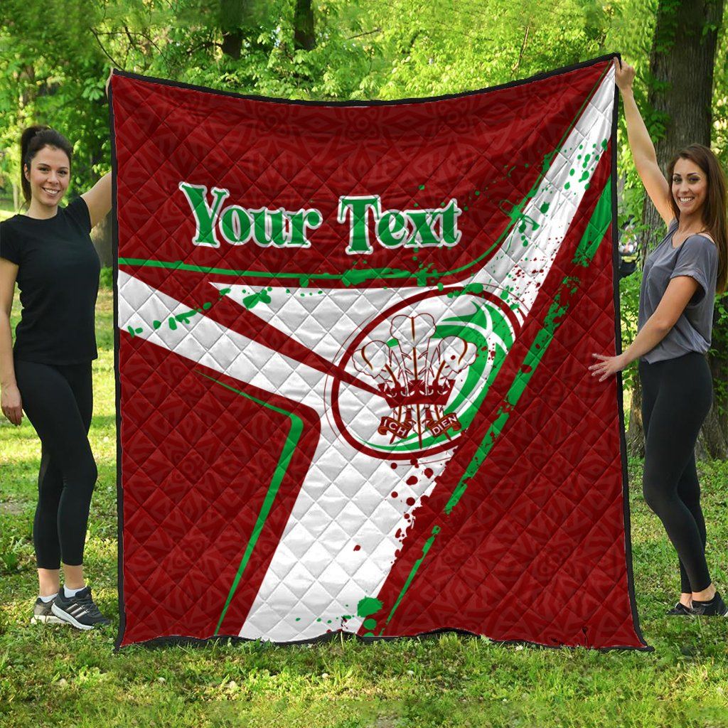 (Custom Text) Wales Rugby Personalised Quilt – Welsh Rugby – BN23