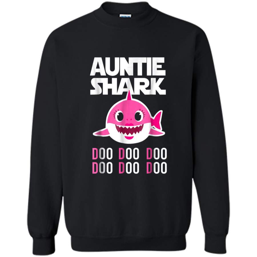 Auntie Shark  Doo Doo Doo – Family Gift  Printed Crewneck Pullover Sweatshirt