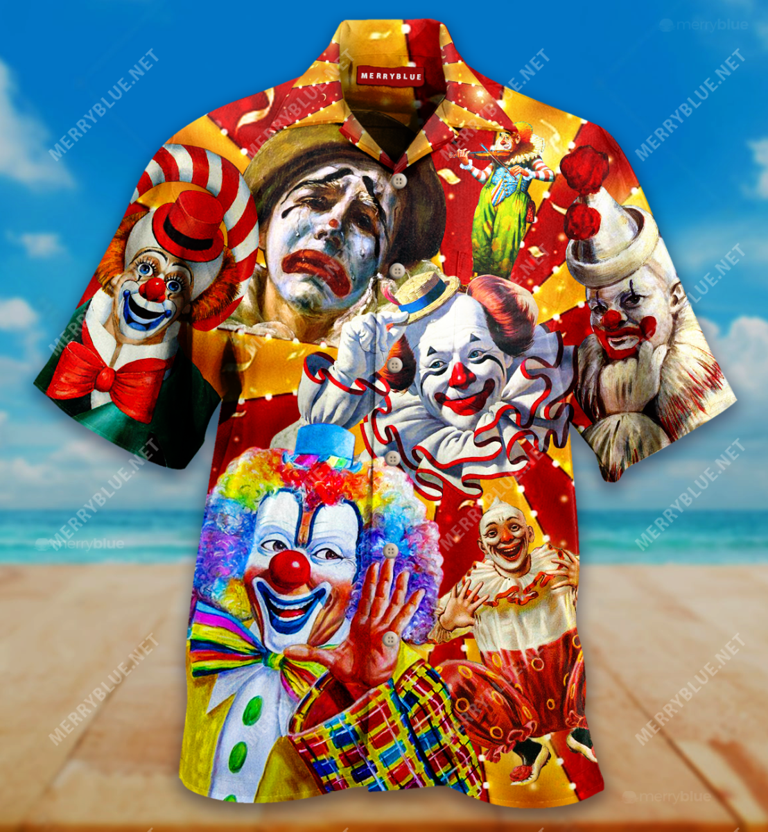 Clowns Smile Now Cry Later Unisex Hawaii Shirt Ha27831